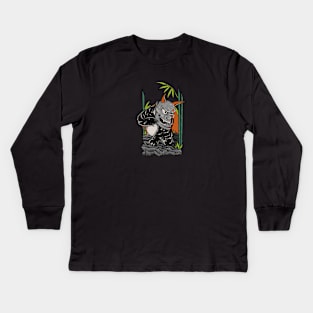 panda samurai Kids Long Sleeve T-Shirt